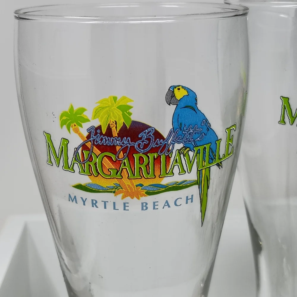 Jimmy Buffet Set Of 2 Myrtle Beach Margaritaville 20oz Pint Glasses